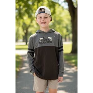 Boxercraft Youth Large Hoodie – “Practice Like a Champion” – Long Sleeve